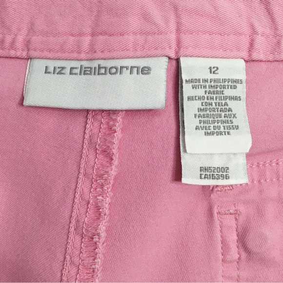 LIZ CLAIBORNE Pretty In Pink Lightweight Summer Shorts Size 12 - Picture 5 of 6